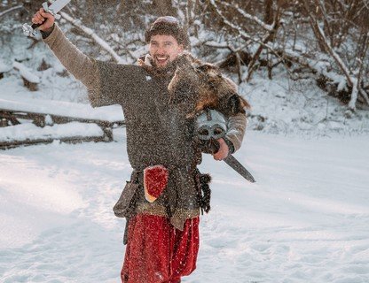 Праздник Йоль в деревне викингов «Кауп»