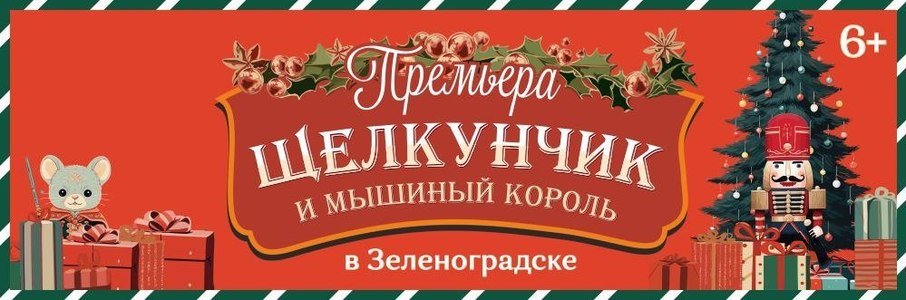 Новогодний спектакль «Щелкунчик и Мышиный король» с обедом в Зеленоградске