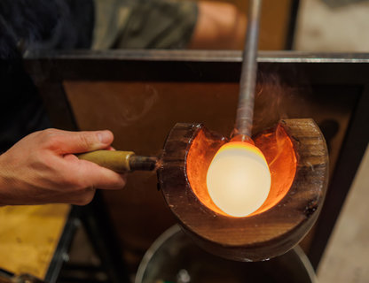 Шоу стеклодува в мастерской Repin Glass