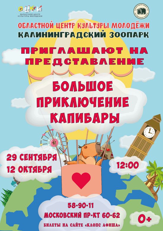 В поисках друзей и любви: в Калининграде покажут спектакль о странствиях капибары  - Новости Калининграда | Фото предоставлено организаторами